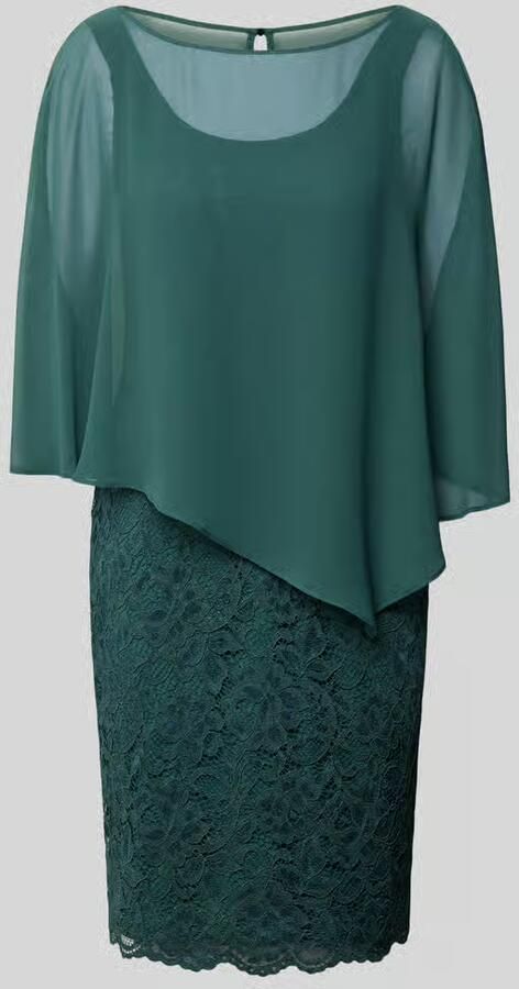 Vera Mont Knielange cocktailjurk in 2-in-1-look