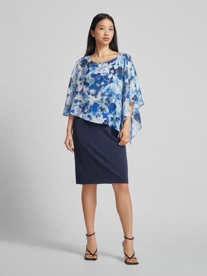 Vera Mont Knielange cocktailjurk in dubbele-laagjeslook - Foto 3