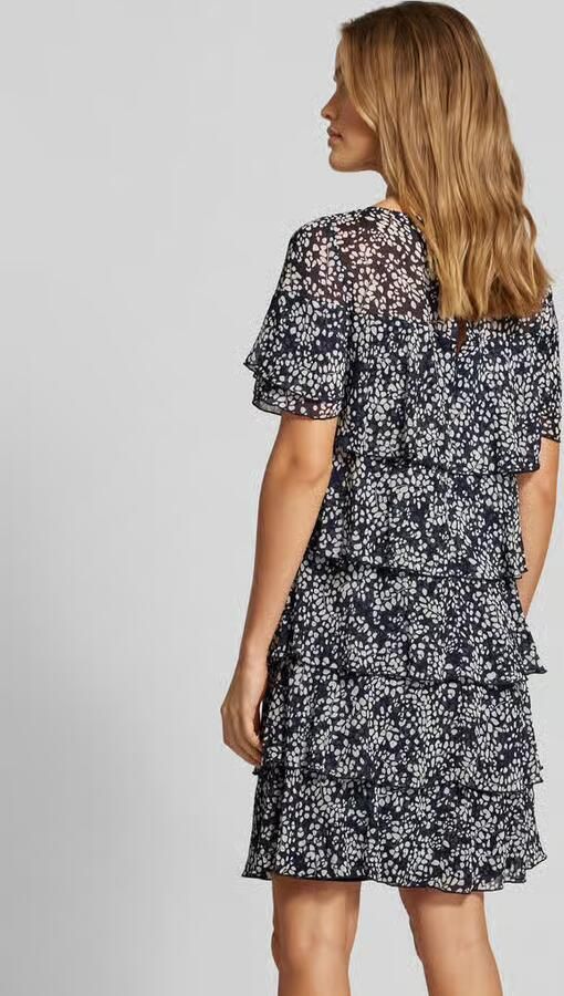 Vera Mont Knielange cocktailjurk in laagjeslook