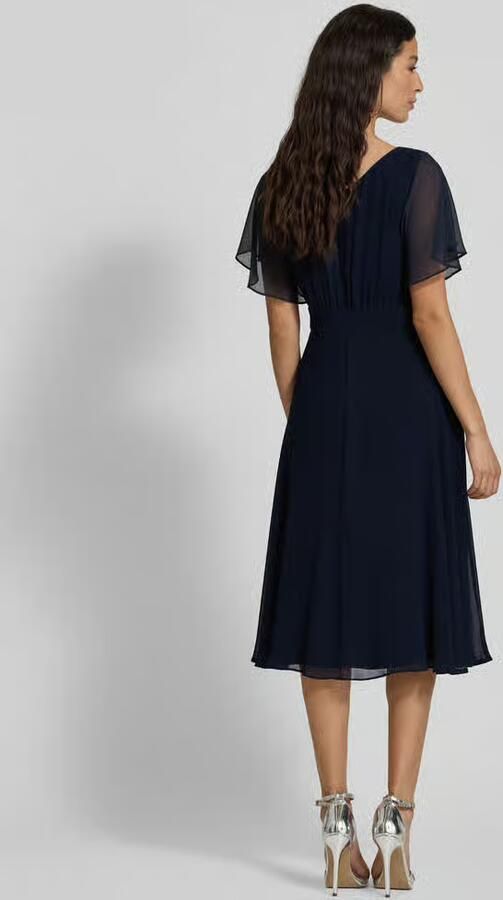 Vera Mont Cocktailjurk met korte mouwen Blue Dames
