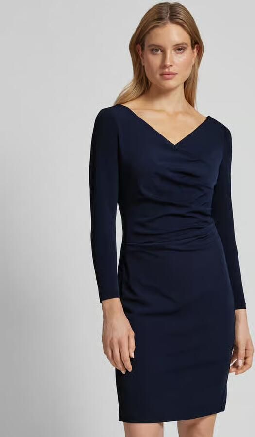 Vera Mont Knielange cocktailjurk met draperingen - Foto 3