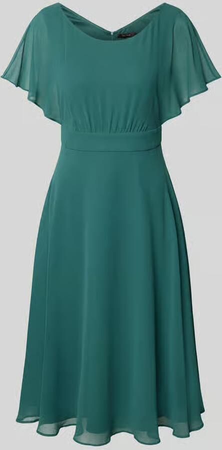 Vera Mont Knielange cocktailjurk met ronde hals