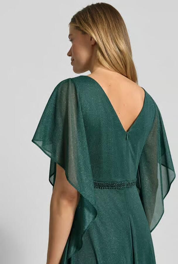 Vera Mont maxi-jurk met V-hals en met siersteentjes