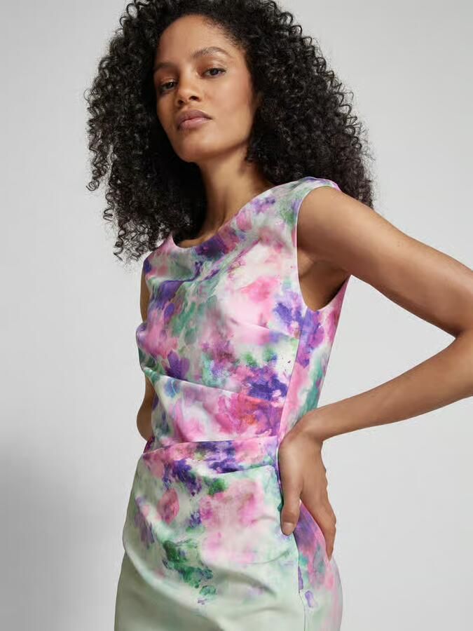 Vera Mont Bloemenprint Cocktailjurk Green Dames