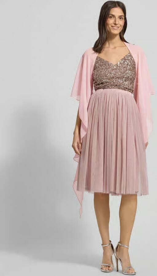 Vera Mont Elegante Chiffon Stola met Ruche Pink Dames - Foto 6