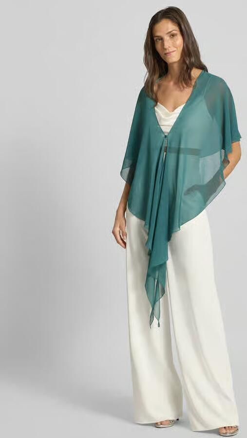 Vera Mont Stola van chiffon met knoopsluiting - Foto 5