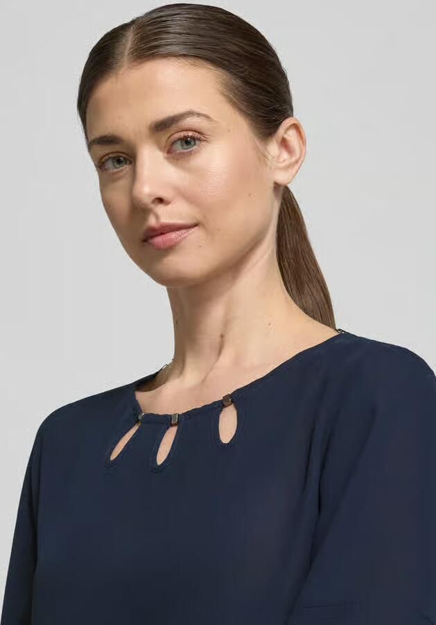 Vera Mont regular fit blouseshirt van vloeiende stof