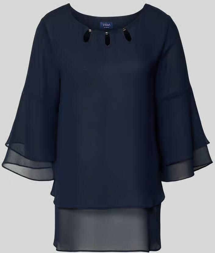 Vera Mont regular fit blouseshirt van vloeiende stof - Foto 2