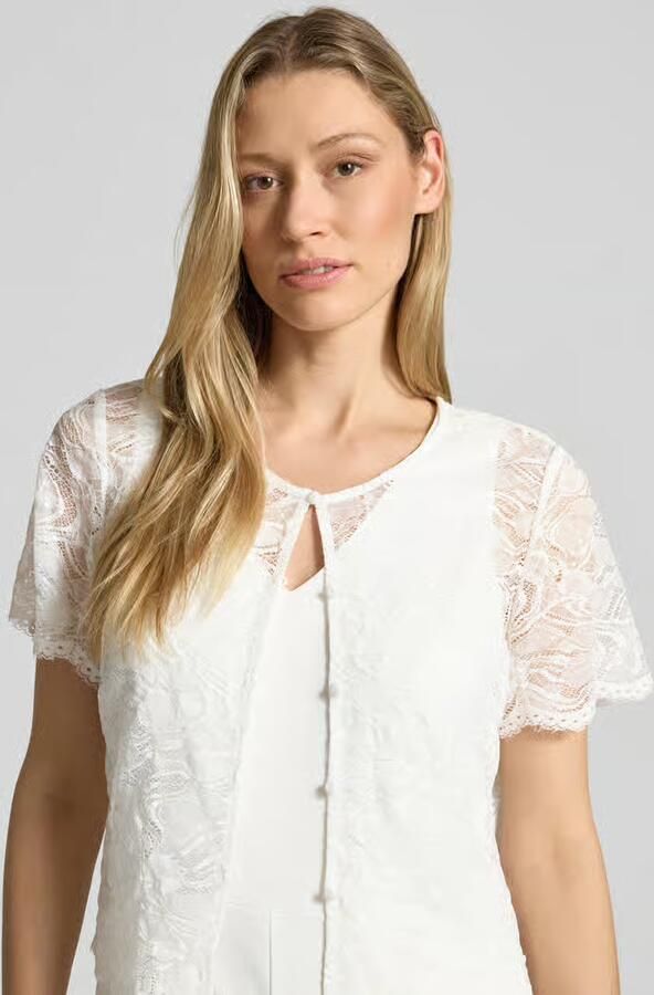 Vera Mont regular fit jumpsuit met kantafwerking