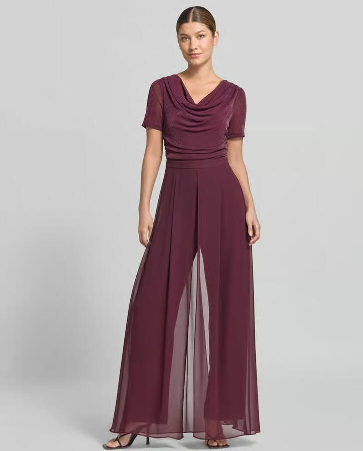Vera Mont Regular fit jumpsuit van mesh - Foto 2