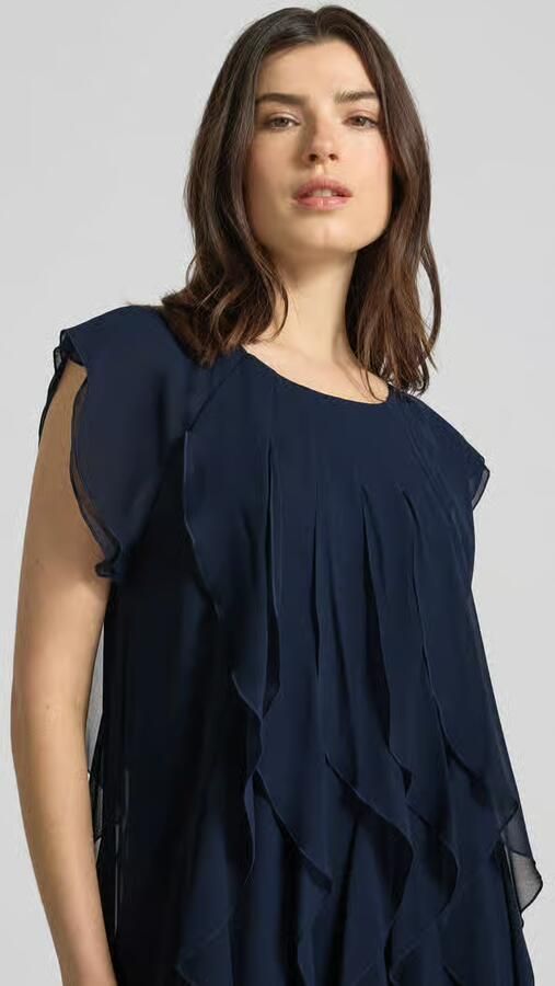 Vera Mont relaxed fit mini-jurk met allover met ruches