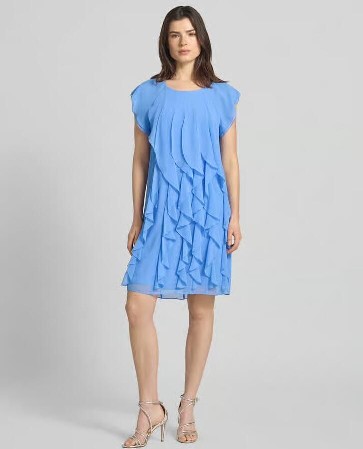 Vera Mont relaxed fit mini-jurk met allover met ruches - Foto 2