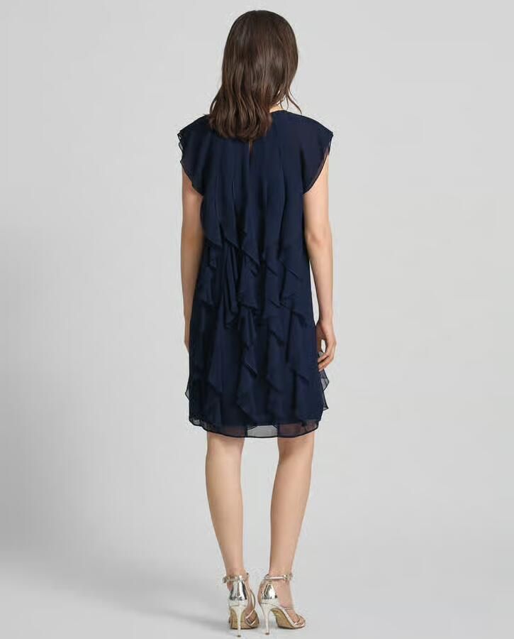 Vera Mont relaxed fit mini-jurk met allover met ruches - Foto 2