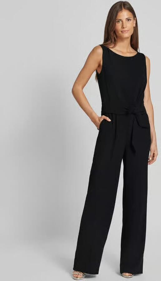 Vera Mont Slim fit jumpsuit met strikceintuur - Foto 2