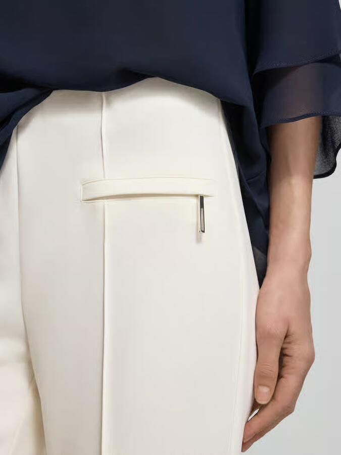 Vera Mont Slim fit stoffen broek met paspelzakken - Foto 2