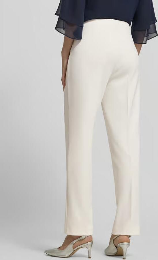 Vera Mont Slim fit stoffen broek met paspelzakken