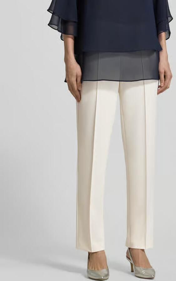 Vera Mont Slim fit stoffen broek met paspelzakken - Foto 3