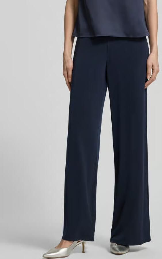 Vera Mont Stoffen broek met achterzakken met strook en elastische band - Foto 2