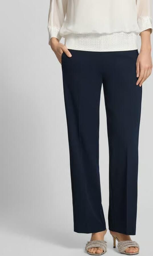 Vera Mont Stoffen broek met vouwplooi en elastische band - Foto 2