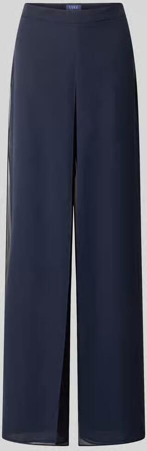 Vera Mont wide fit stoffen broek in semitransparant design - Foto 6