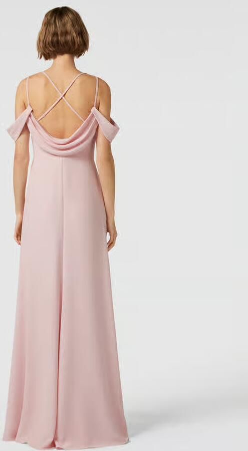 Vera Wang Bride Avondjurk met gekruiste spaghettibandjes model 'VASYL'