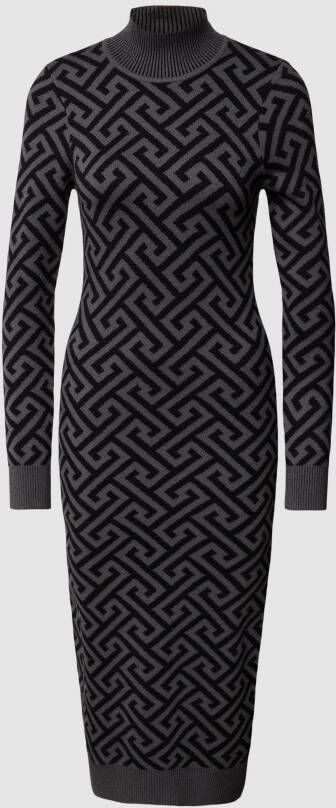 Vero Moda Vmaria LS High-Neck Calf Dress Black W. IVY GRE | Freewear Groen Dames
