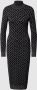 Vero Moda Vmaria LS High-Neck Calf Dress Black W. IVY GRE | Freewear Groen Dames - Thumbnail 1