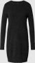 VERO MODA gemêleerde gebreide jurk VMDOFFY van gerecycled polyester zwart - Thumbnail 2