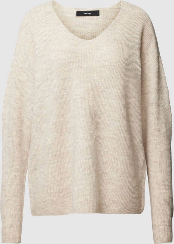 Vero Moda Gebreide pullover met V-hals model 'CREWLEFILE'