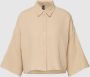 Vero Moda Korte blousetop met platte kraag model 'NATALI' - Thumbnail 1