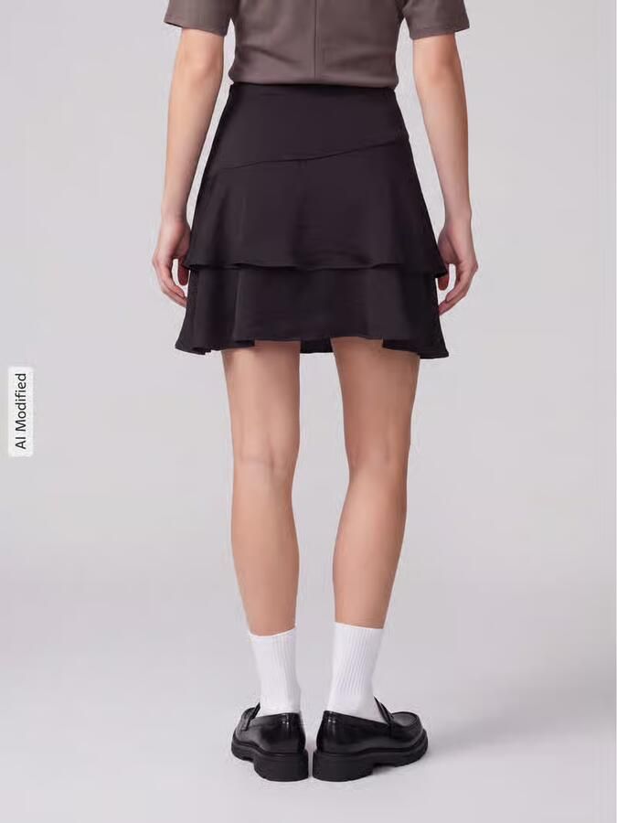 Vero Moda A-lijn mini-rok met volants model 'MIRO' - Foto 2