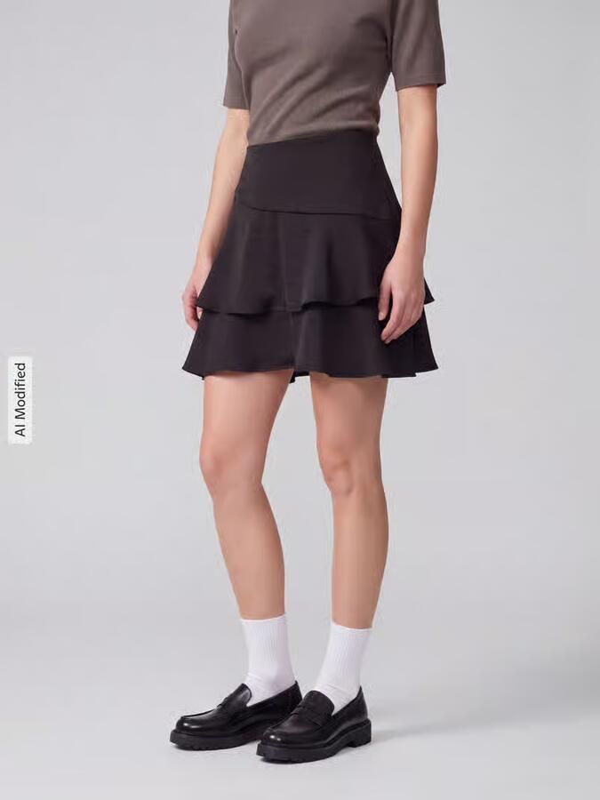 Vero Moda A-lijn mini-rok met volants model 'MIRO' - Foto 3
