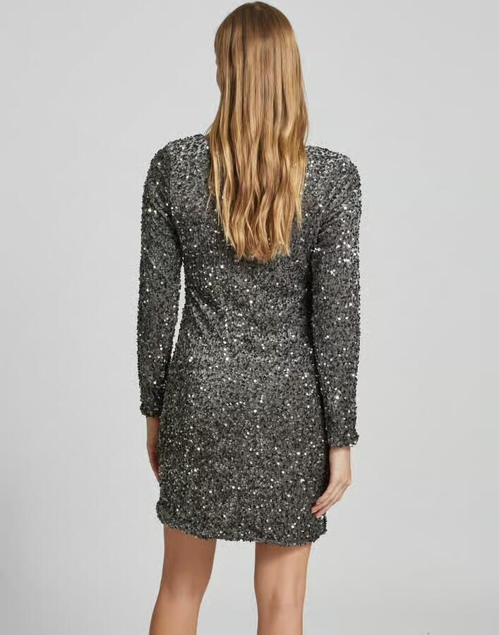 Vero Moda Aan twee kanten draagbare loose fit jurk met pailletten model 'BELLA' - Foto 2