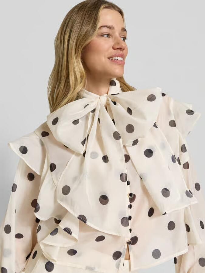 Vero Moda Boxy fit chiffon-blouse met polkadots-motief model 'DOROTHY'
