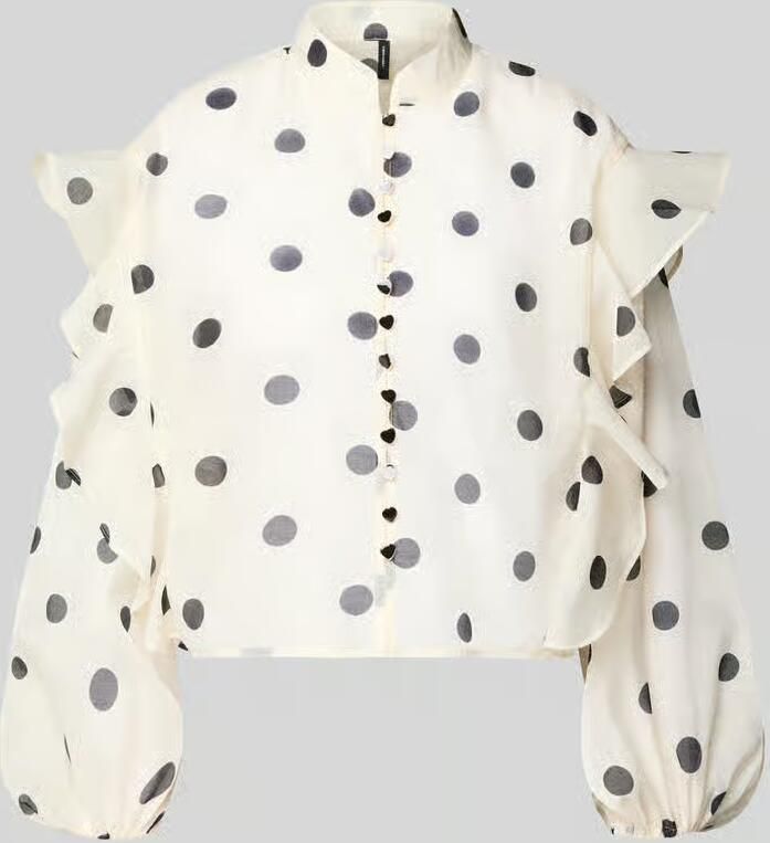 Vero Moda Boxy fit chiffon-blouse met polkadots-motief model 'DOROTHY' - Foto 2