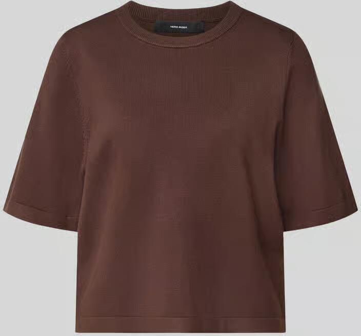 Vero Moda boxy fit gebreid shirt van viscosemix model 'VMSILJE'