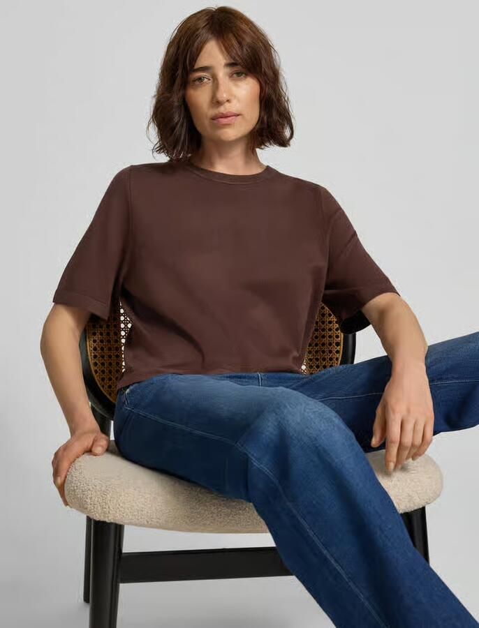 Vero Moda boxy fit gebreid shirt van viscosemix model 'VMSILJE' - Foto 2