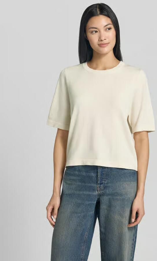 Vero Moda boxy fit gebreid shirt van viscosemix model 'VMSILJE' - Foto 3