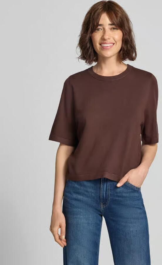 Vero Moda boxy fit gebreid shirt van viscosemix model 'VMSILJE' - Foto 4