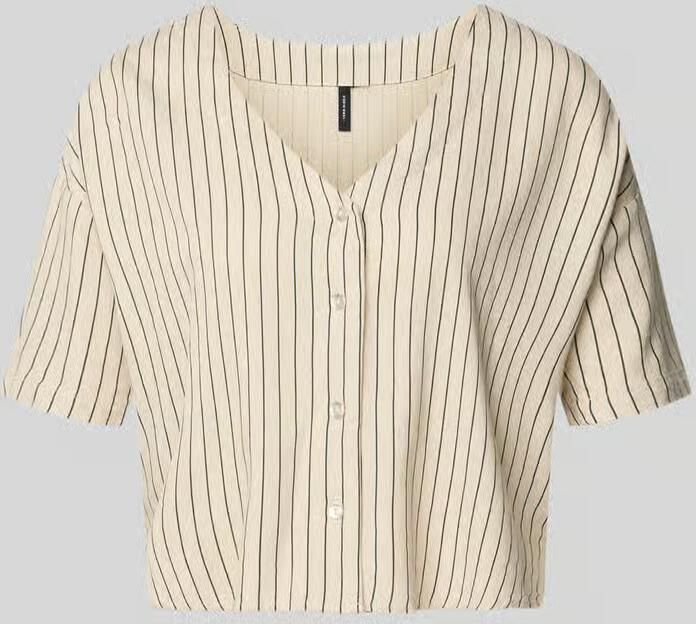 Vero Moda boxy fit overhemdblouse van mix van viscose en linnen model 'MYMILO' - Foto 6