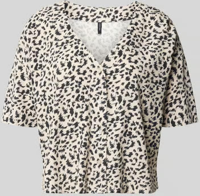Vero Moda boxy fit overhemdblouse van mix van viscose en linnen model 'MYMILO' - Foto 2