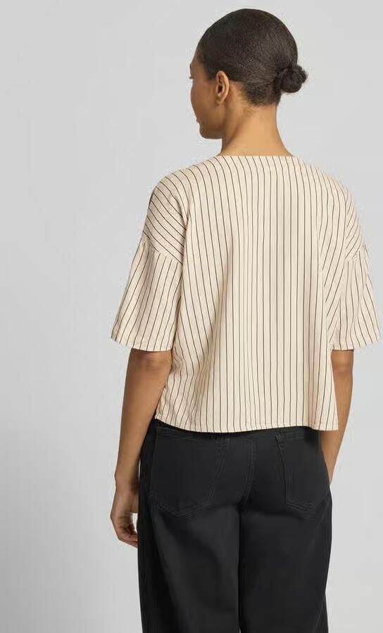 Vero Moda boxy fit overhemdblouse van mix van viscose en linnen model 'MYMILO' - Foto 4