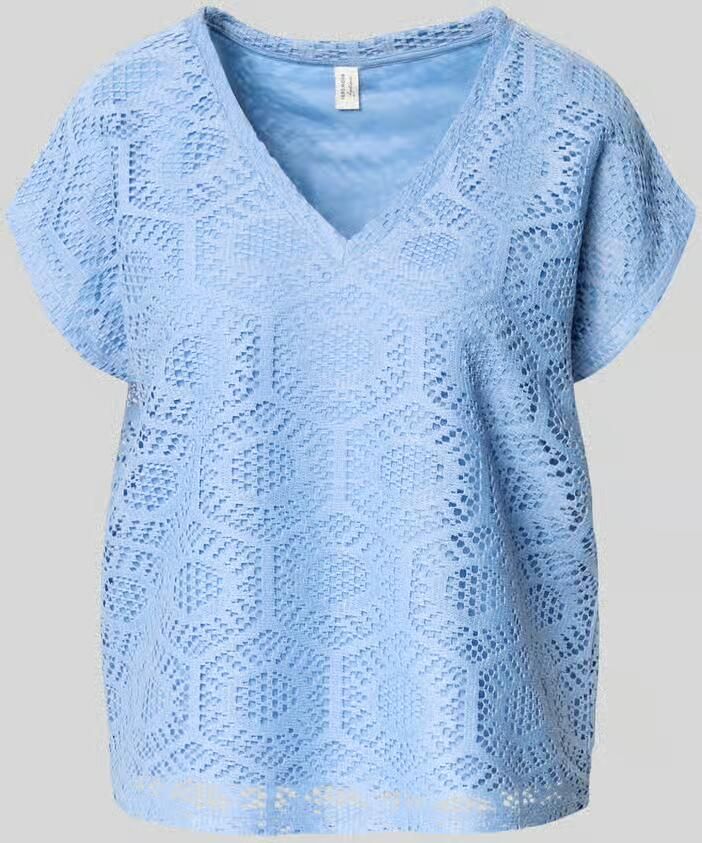 Vero Moda boxy fit T-shirt met semitransparante garnering model 'IRIS' - Foto 2