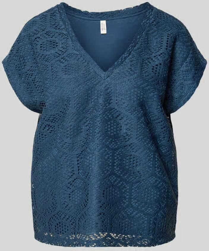Vero Moda boxy fit T-shirt met semitransparante garnering model 'IRIS' - Foto 2