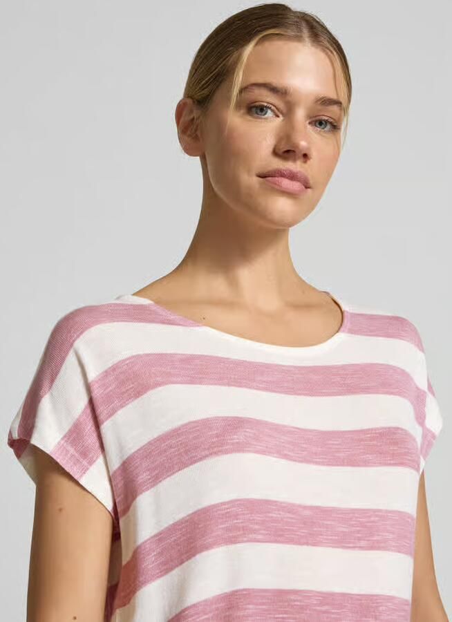 Vero Moda Shirt met korte mouwen VMWIDE STRIPE SL TOP GA JRS NOOS