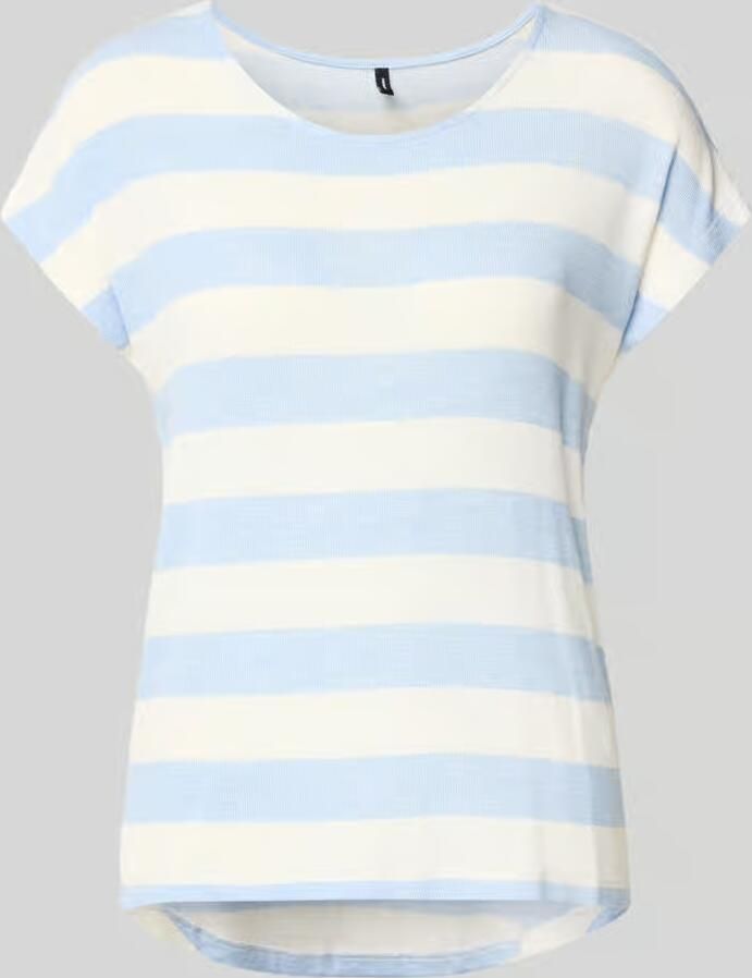 Vero Moda boxy fit T-shirt van viscosemix model 'WIDE STRIPE' - Foto 2