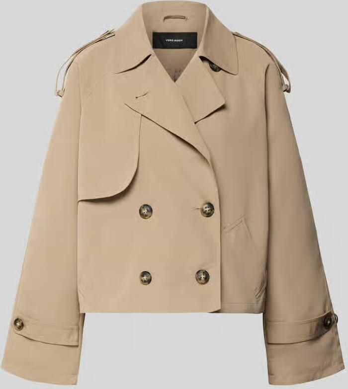Vero Moda Boxy fit trenchcoat met dubbele knoopsluiting model 'CHLOE'