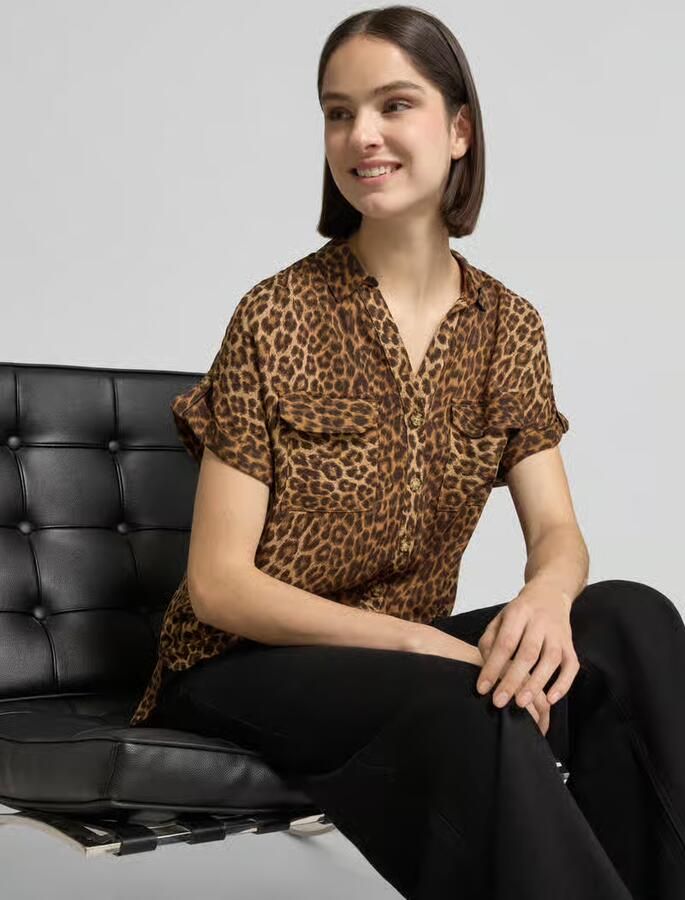 Vero Moda Regular fit overhemdblouse van pure viscose model 'BUMPY' - Foto 6