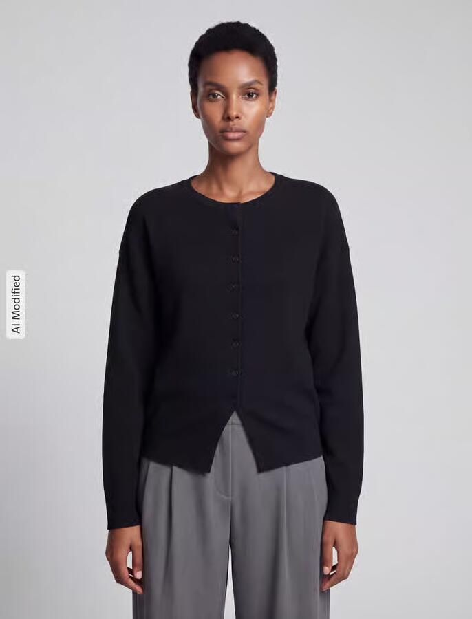 Vero Moda Gebreid jack met ronde hals - Foto 5
