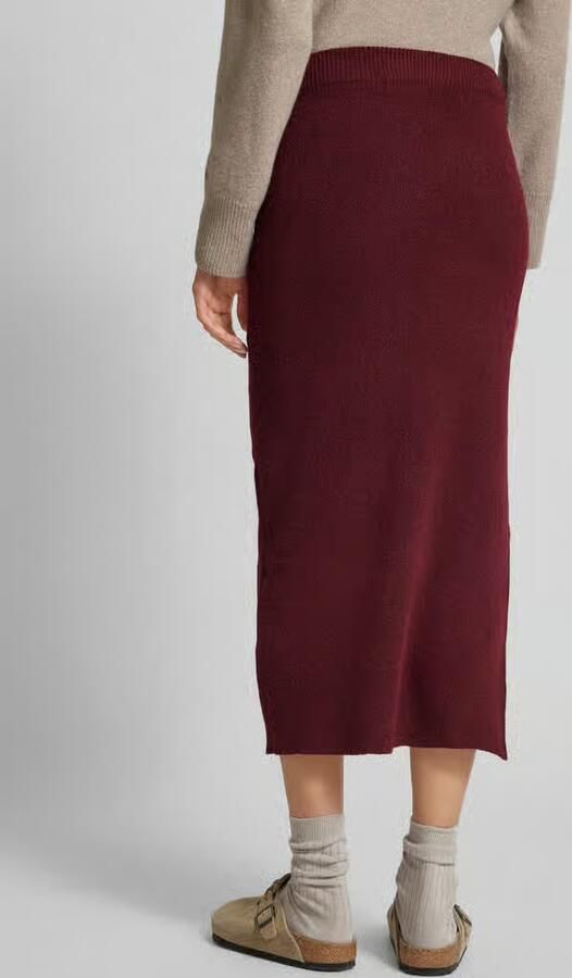 Vero Moda Gebreide midirok met loopsplit model 'WHITNEY'